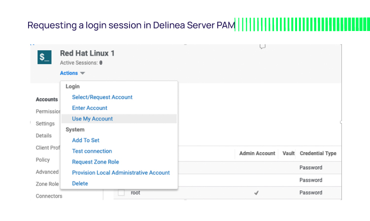 Requesting a login session in Server PAM