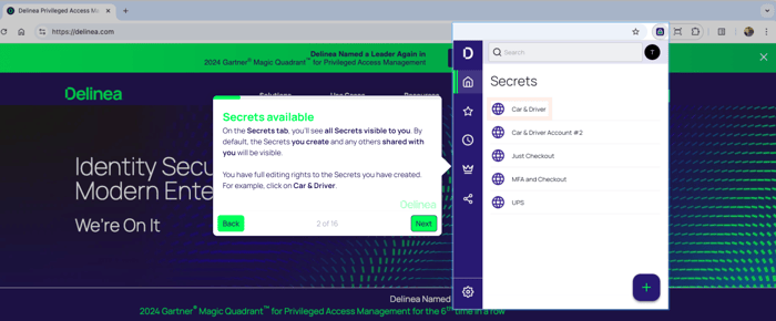Screenshots: Integrate security into workflows