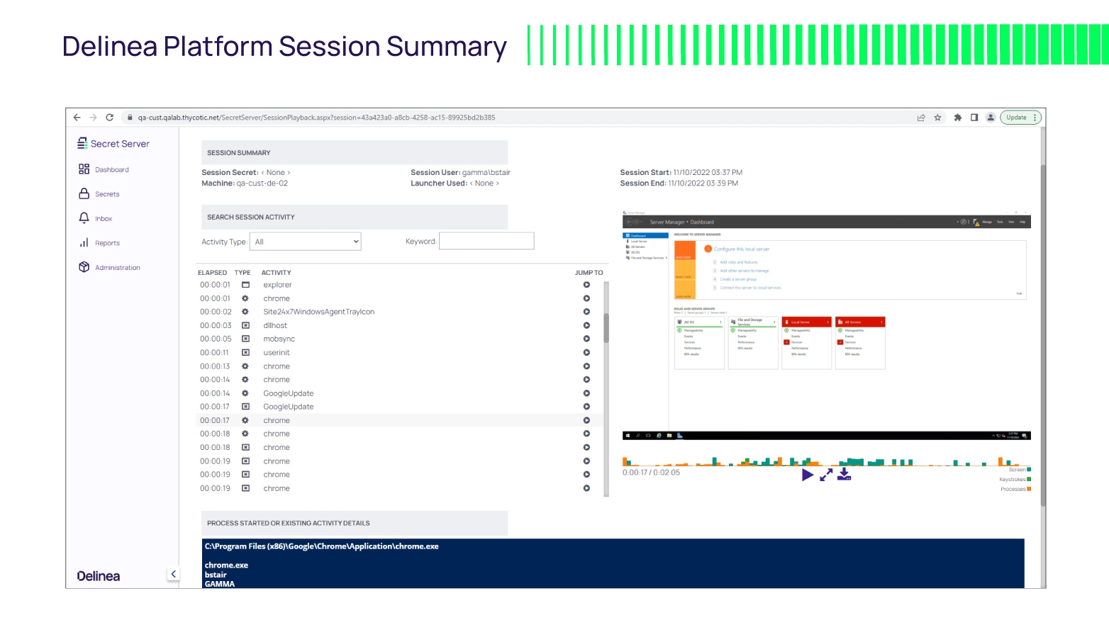 Privileged Session Recording and Monitoring