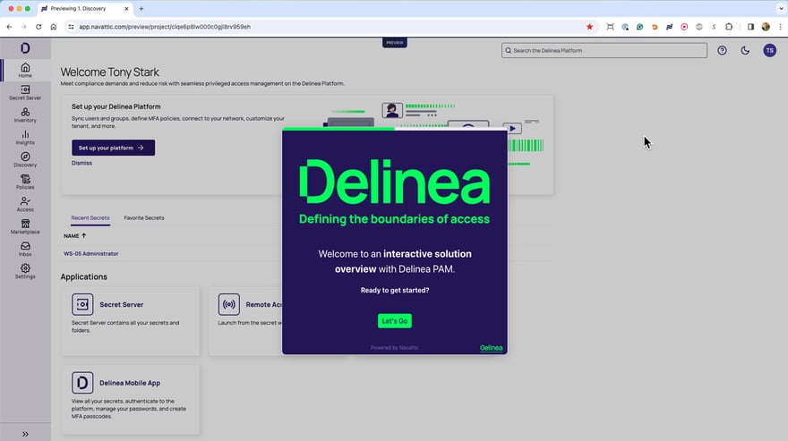 Delinea Analytics | Real UI Experience
