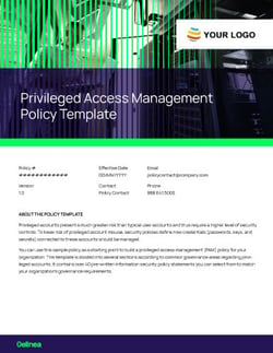 Privileged Access Management Policy Template