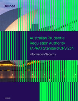Australian Prudential Regulation Authority APRA Standard CPS 234 Australian Prudential Regulation Authority APRA Standard CPS 234