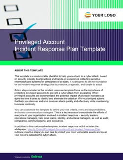 Cybersecurity Incident Response Plan Template - Cover