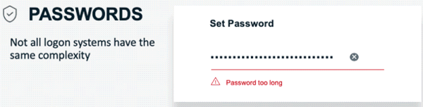 Not all logon systems have the same complexity