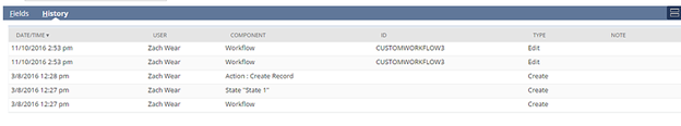 Figure 9 History Tab