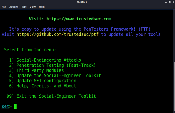 Social-Engineering Toolkit by TrustedSec