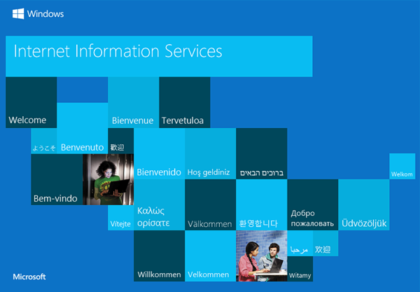 Windows Internet Information Services Welcome Screen