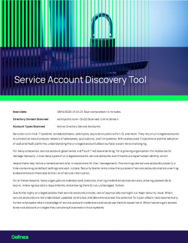Service Account Discovery Tool for Windows 64-bit