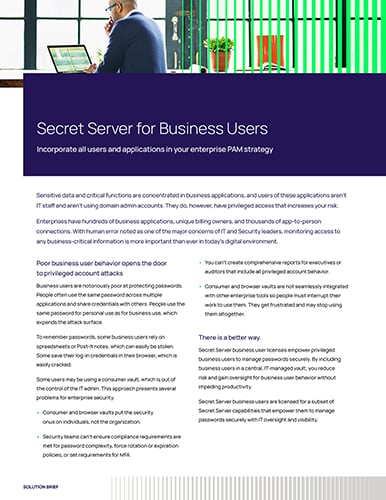 Secret Server for Business Users