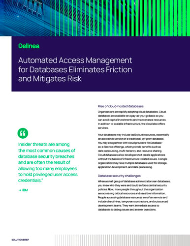 Automated Access Management for Databases Eliminates Friction and Mitigates Risk