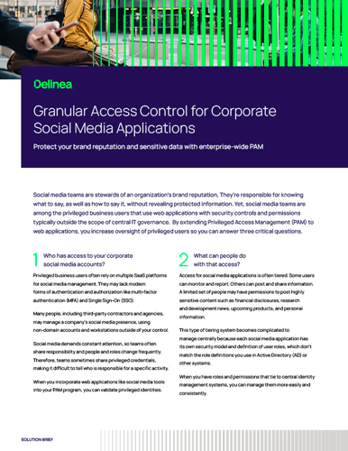 Granular Access Control for Corporate Social Media Applications