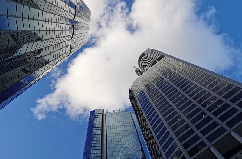 Buildings with Clouds