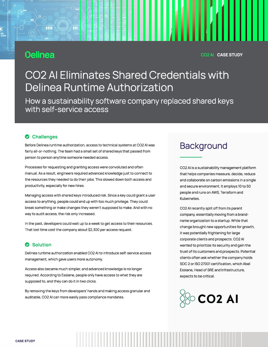 CO2 AI Eliminates Shared Credentials with Delinea Runtime Authorization