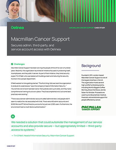 Case Study: McMillan Cancer Support Security 