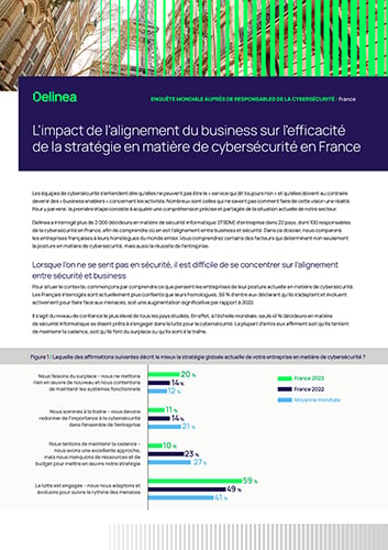 L’impact de l’alignement du business sur l’efficacité de la stratégie en matière de cybersécurité en France