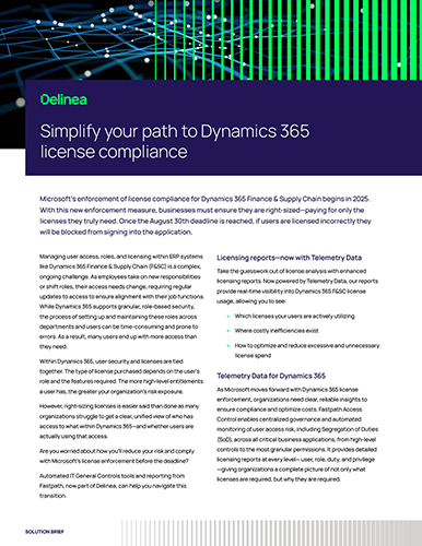 Simplify your path to Dynamics 365 license compliance
