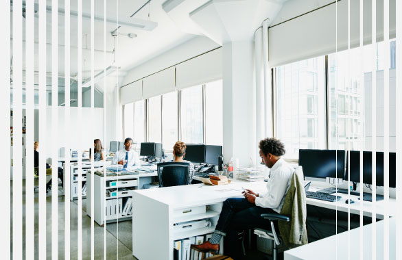 Workstations in Modern Office