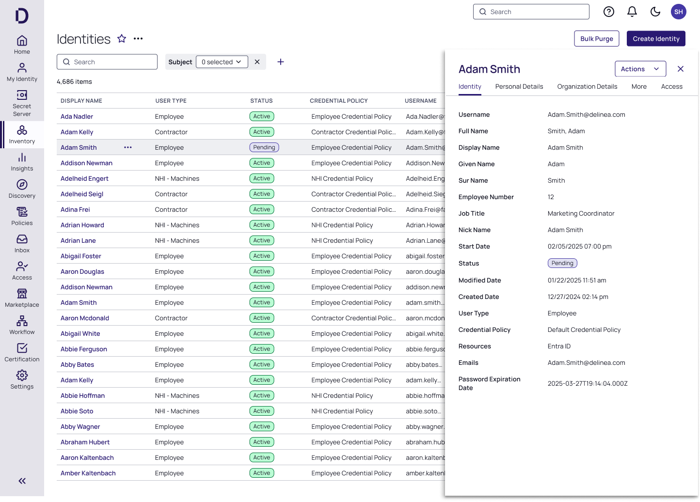 delinea-screenshot-identity-lifecycle-management-identities