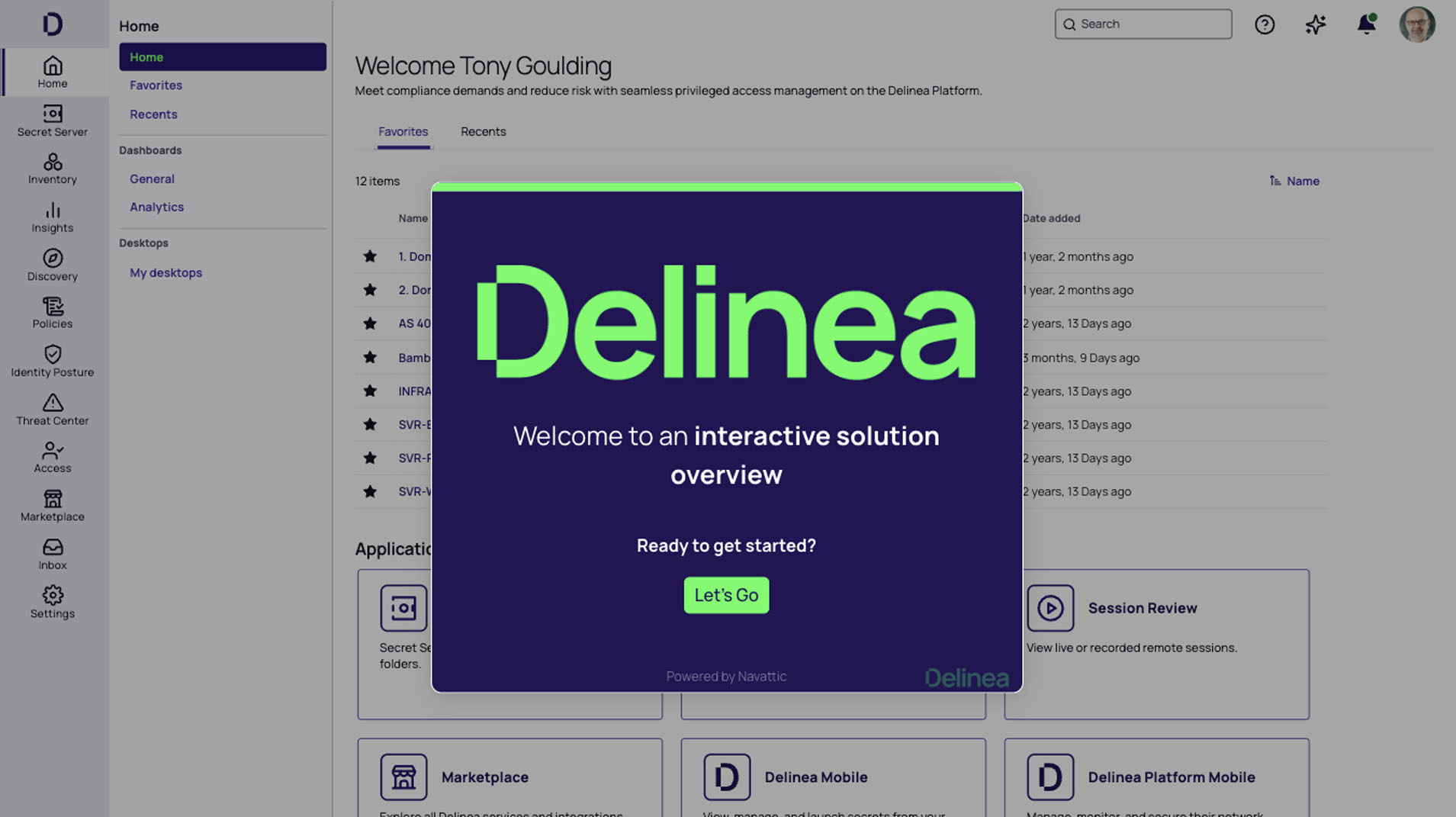 Auditing powered by Delinea&nbsp;Iris AI Interactive Demo