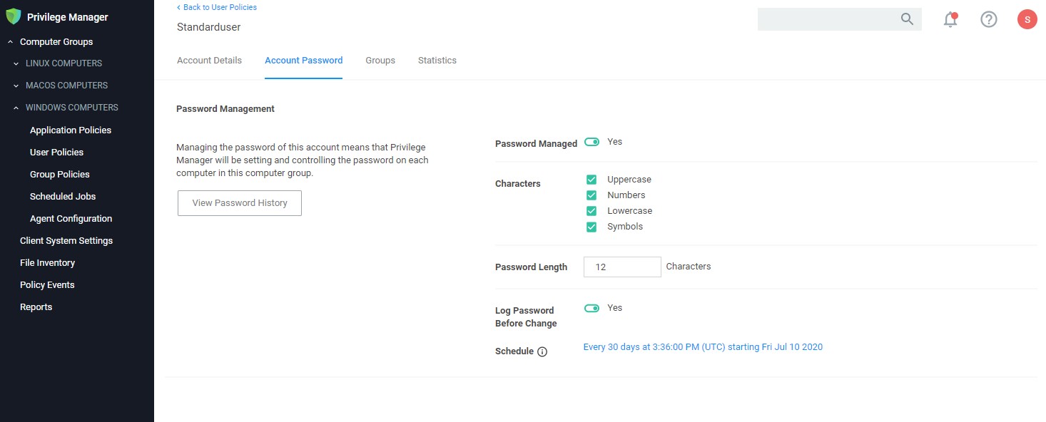 Screenshot - Automated Local Account Password